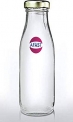Afast Food Grade Multipurpose Home & Kitchen Serving & Storage Transparent Glass Milk Bottle With Metal Lid, 300 Ml, Set Of 1, Transparent & Clear