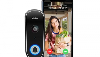 Qubo Smart Wifi Wireless Video Doorbell From Hero Group | Instant Visitor Video Call On Phone | Intruder Alarm System | 1080P Fhd Camera | 2-Way Talk | Works With Alexa & Google | 36 Chime Tunes