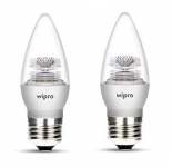 Wipro Garnet Base E27 5-Watt Led Bulb (Pack Of 2, Warm White)