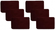 Kuber Industries Microfiber Anti Slip 6 Pieces Door Mat 22″X14″(Maroon) (Ctktc046217)