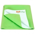 Oyo Baby Baby Bed Protector Dry Sheet For New Born Babies (Medium (100Cm X 70Cm), Light Green)