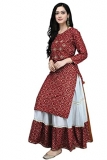 Crayola Kurta Set For Women || Kurta For Women || Women Kurta || Ethnic Wear For Women || Plazzo For Women & Girls || Sharara Model Magic (Xxl, Maroon)