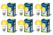 Crompton Dyna Ray 5W Round E27 Led Warm White Pack Of 6