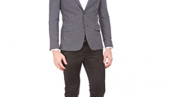 Arrow New York Men’S Notch Lapel Slim Fit Blazer (Anubz5151_Navy_42 Fs)
