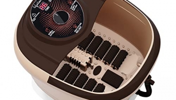 Lifelong Llm405 Foot Spa Massager With Manual Rollers, Bubble Bath & Water Heating Technology For Pedicure, Pain Relief & Foot Care (1 Year Warranty)