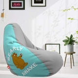 Comfybean – Bean Bag Cover – Designer Printed – Bean Bag – Size : Xxl – Color : Barely Awake – Peach & Lt. Grey