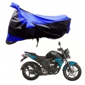 Adroitz Bike Body Cover For Yamaha Fz (Blue And Black)