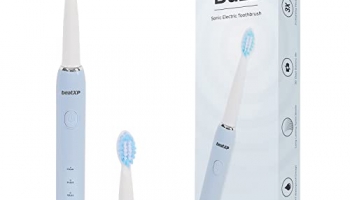 Beatxp Buzz Electric Toothbrush For Adults With 2 Brush Heads & 3 Cleaning Modes|Rechargeable Electric Toothbrush With 2 Minute Timer & Quadpacer|19000 Strokes/Min With Long Battery Life (Blue)