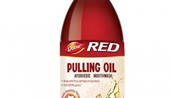 Dabur Red Pulling Oil : Ayurvedic Mouthwash Kavala Gandusha Therapy | Oral Detox For Teeth And Gums, 195Ml