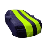 Arnv Branded Car Body Cover For I20 Built Fabric, Comes With Pocket Mirror And Belt Blue & Yellow