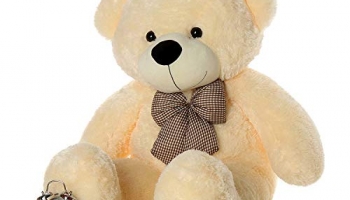 Buttercup Soft Toys Medium Very Soft Lovable/Huggable Teddy Bear For Girlfriend/Birthday Gift/Boy/Girl – 6 Feet (91 Cm, Cream)