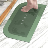 Story@Home Napa Leather Mat Non-Skid Bottom Welcome Mat | Mat For Bedroom | Laundry Room Pack Of 1 Solid Trendz Envy Green