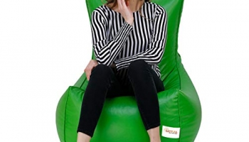 Sattva Chair Style Bean Bag Xxxl Bean Bag Filled (With Beans) – Neon Green