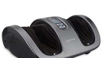Lifelong Llm153 Foot Massager For Pain Relief|Foot, Calf And Leg Vibration Massager Machine For Blood Circulation|Perfect For Home Use With 3 Custom Massage Modes (1 Year Warranty, Grey)