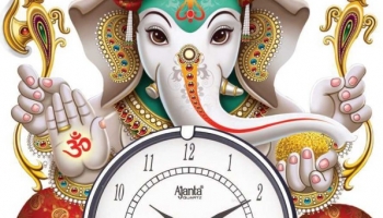 Ajanta Analog 41 Cm X 31 Cm Wall Clock(White, With Glass, Standard)