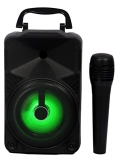 Dzk Sound Box Party Speaker With Karaoke Mic/Tf/Fm/Led/Usb/Party Speaker Trolley Karaoke Bluetooth Party Speaker With Remote, Built-In Amplifier &Wired Mic