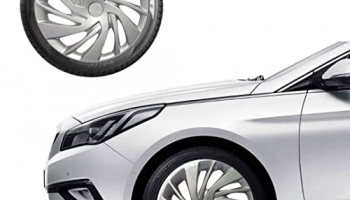 Oshotto/Deccan/Katwheels Nsku-6046 Universal Push Type 12 Inch Silver Wheel Cover Caps (Set Of 4)