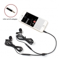 Maono (Renewed) Au-404 Dual Lavalier Mics (Black)