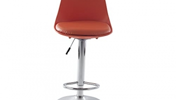 Da Urban® Valure Height Adjustable & Revolving Bar Stool / Kitchen Chair / Cafetaria Chair Orange (1 Pc)