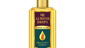 Bajaj Almond Drops Serum With Oil For Hair 100Ml With Almond Oil & Vitamin E | Provides Long Lasting Frizz Control | For 3X Softer Hair