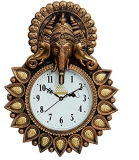 Kk Craft Plastic Wall Clock (Brown , 35 X 24 X 5 Cms)