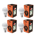 Gm Glo Led Bulb – B22 100 Lumens Per Watt – 6500K White – Cool Day Light (9 Watt, 4)