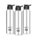 Pigeon Inox Hydra 700 Ml Sipper (Pack Of 3, Black, Steel/Chrome, Steel)