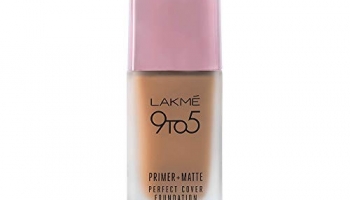 Lakme 9To5 Primer + Matte Perfect Cover Foundation, C300 Cool Cinnamon, 25 Ml