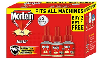 Mortein Mosquito Repellent Insta Refill – 45Ml X 3 (Pack Of 3) | Mosquito Killer | Fits All Standard Machines