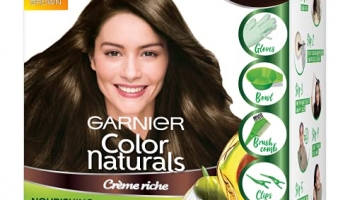 Garnier Color Naturals Crème Hair Color, Shade 3 Darkest Brown, 70Ml + 60G + Coloring Tools, 130 Ml