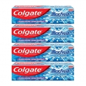 Colgate Maxfresh 600G (150G X 4, Pack Of 4) Breath Freshener Toothpaste, , Peppermint Ice, Blue Gel Paste With Menthol, Cooling Crystals For Bad Breath Control