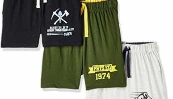 Cloth Theory Boys’ Regular Fit Cotton Shorts (Combo Pack Of 3)(Icwn Bposhrt 010_Multi_2-3 Years)