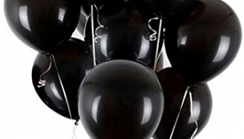 Yns Crafts Stock ®Metallic Premium Party & Celebration Black Balloon- Pack Of 75