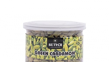 Sethji Green Cardamom, Freshly Harvest Whole Elaichi For Your Healthy Diet In Jar Pack 8Mm Bolt With 100 Gram
