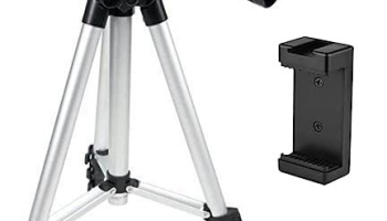 Dyazo Height And Angle Adjustable Tripod Stand Holder For Mobile Phones & Camera, Aluminum Travel Tripod For Smart Phones/Android/Iphone Minimum Height 13″ To Maximum 42 Inch