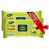Dabur Baby Wipes: Soft Moisturizing Wet Wipes Enriched With Aloe Vera & Amba Haldi | No Parabens & Phthalates – 80 Wipes X Pack Of 2