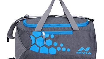 Nivia Carrier-5 Milange Bag Large Grey Orange (Sky Blue Grey, 5514-49Cm)