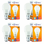 Wipro 10W B22D Led Cool Day White Bulb, Pack Of 4 (Garnet)