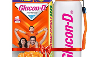 Glucon-D Instant Energy Health Drink Tangy Orange – 1Kg Refill With Free Bottle