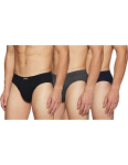 Levi’S Men’S Cotton Style #011 Comfort Regular Fit Solid Brief (Pack Of 3) (#011-Brief-Dk Gmel/Blk P3_Dark Grey Melange, Black, Navy_M)