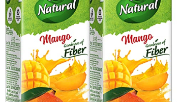 B Natural Mango Juice, Goodness Of Fiber, Made With Choicest Mangoes, 1 Litre (Pack Of 2)