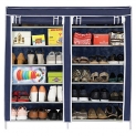 Happer Premium 12-Tiers Shoe Rack/Multipurpose Storage Rack With Dustproof Cover, (Blue)