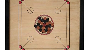 Gencliq Wooden Carrom Board With Wooden Coins & Striker 26X26 Inches
