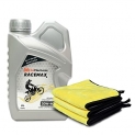 Gomechanic Racemax 4T 20W40 (900Ml) Synthetic Motor Bike Engine Oil With 850 Gsm Microfiber Cleaning Towel For Car & Bike Cleaning, Polishing & Washing (40 Cm X 40 Cm, Multi-Colour, Pack Of 1)