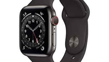 New Apple Watch Series 6 (Gps + Cellular, 40Mm) – Graphite Stainless Steel Case With Black Sport Band
