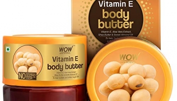 Wow Skin Science Vitamin E Body Butter – With Vitamin E, Aloe Vera Extract – For Hydrating Skin – No Parabens, Silicones, Mineral Oil & Color – 200Ml