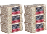 Du Store Non-Woven Saree Cover Bags For Storage/Packaging (Beige) – Pack Of 6 Available