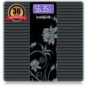 Healthgenie Digital Weight Machine For Body Weight Weighing Scale Thick Tempered Glass Lcd Display With 3 Year Warranty & Batteries Hd-221 (93 Black)