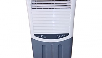 Foxsky Chillmint Air Cooler With Blower, 3-Side Cooling Pads, Cool Flow Dispenser – 45L, Grey, White