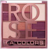 L.A. Colors Block 10 Color Eyeshadow Palette, Rose, 20 G